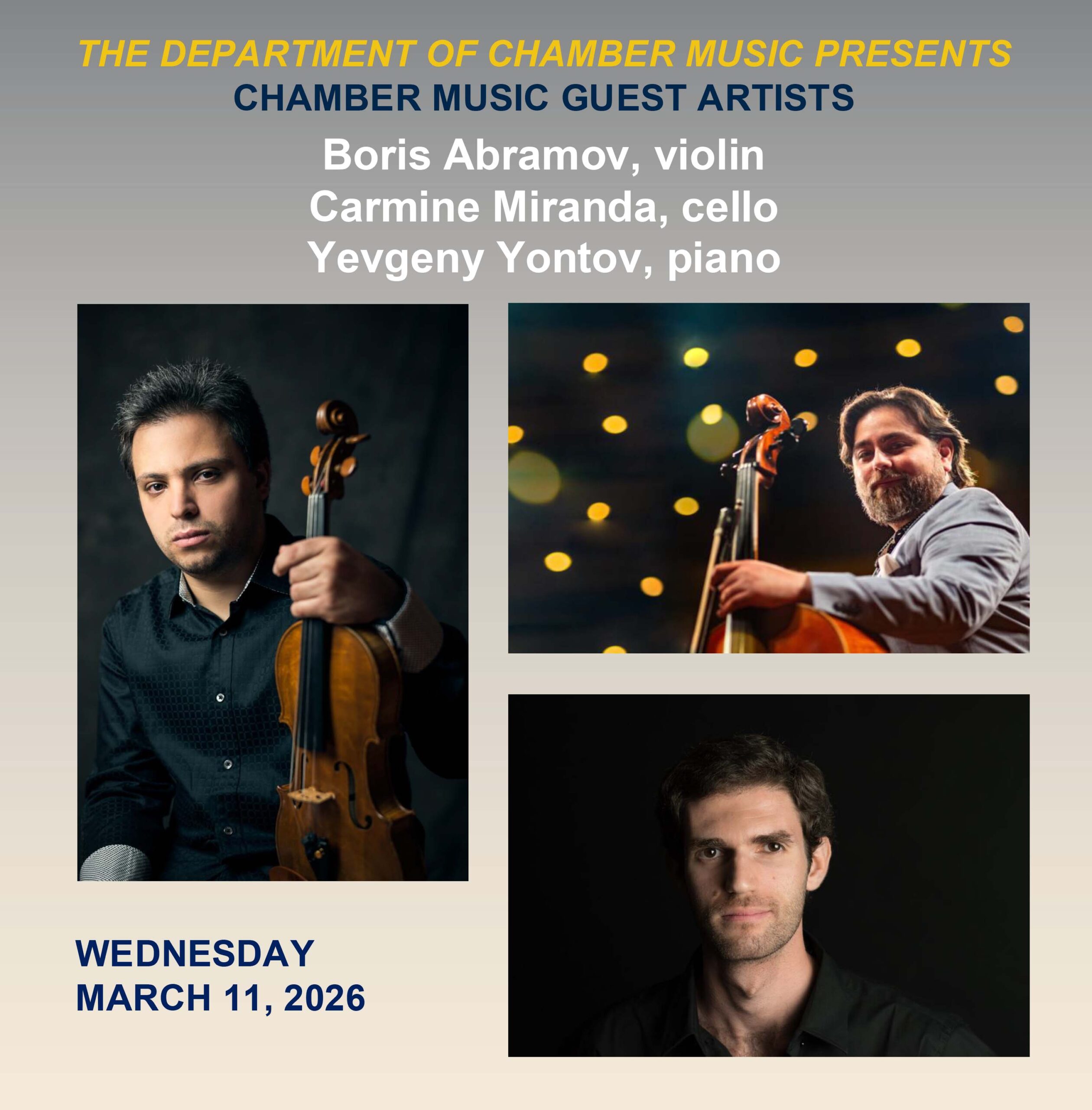 11 March 2026 - Chamber Music Master Class: Yontov Piano Trio