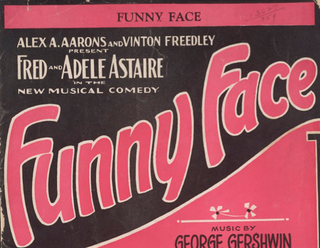 Original sheet music for “Funny Face.” Original sheet music for "Funny Face."