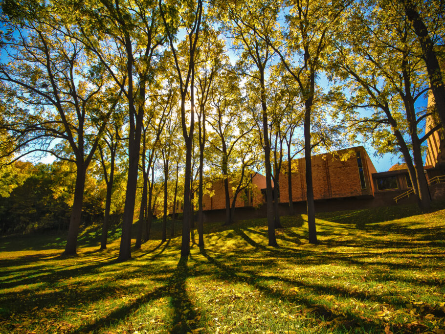 Moore building in the fall