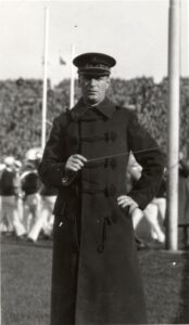 Nicholas Falcone, pictured here in Michigan Stadium, was the director of bands from 1927–34.