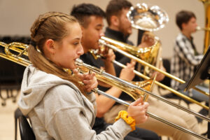 Michigan Youth Ensemble trombone student