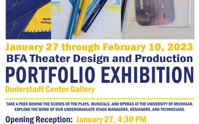 Opening Reception – BFA Theater Design & Production Portfolio Exhibition