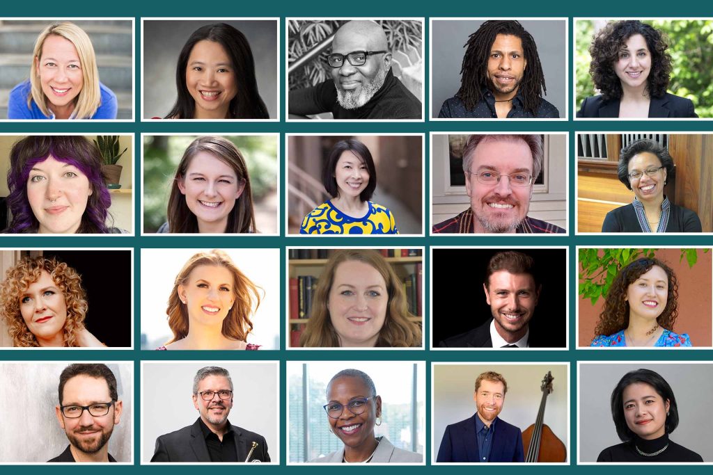 A grid of new faculty portraits