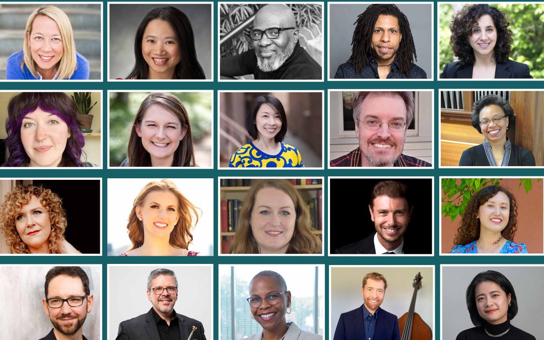 A grid of new faculty portraits