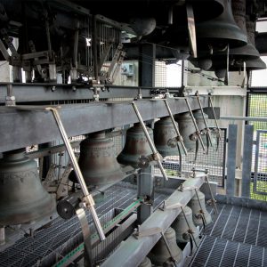 Lurie Carillon bells lined up