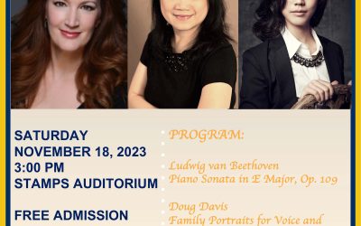 Amy I-Lin Cheng, piano, Fabiola Kim, violin, & guest Emily Truckenbrod, soprano