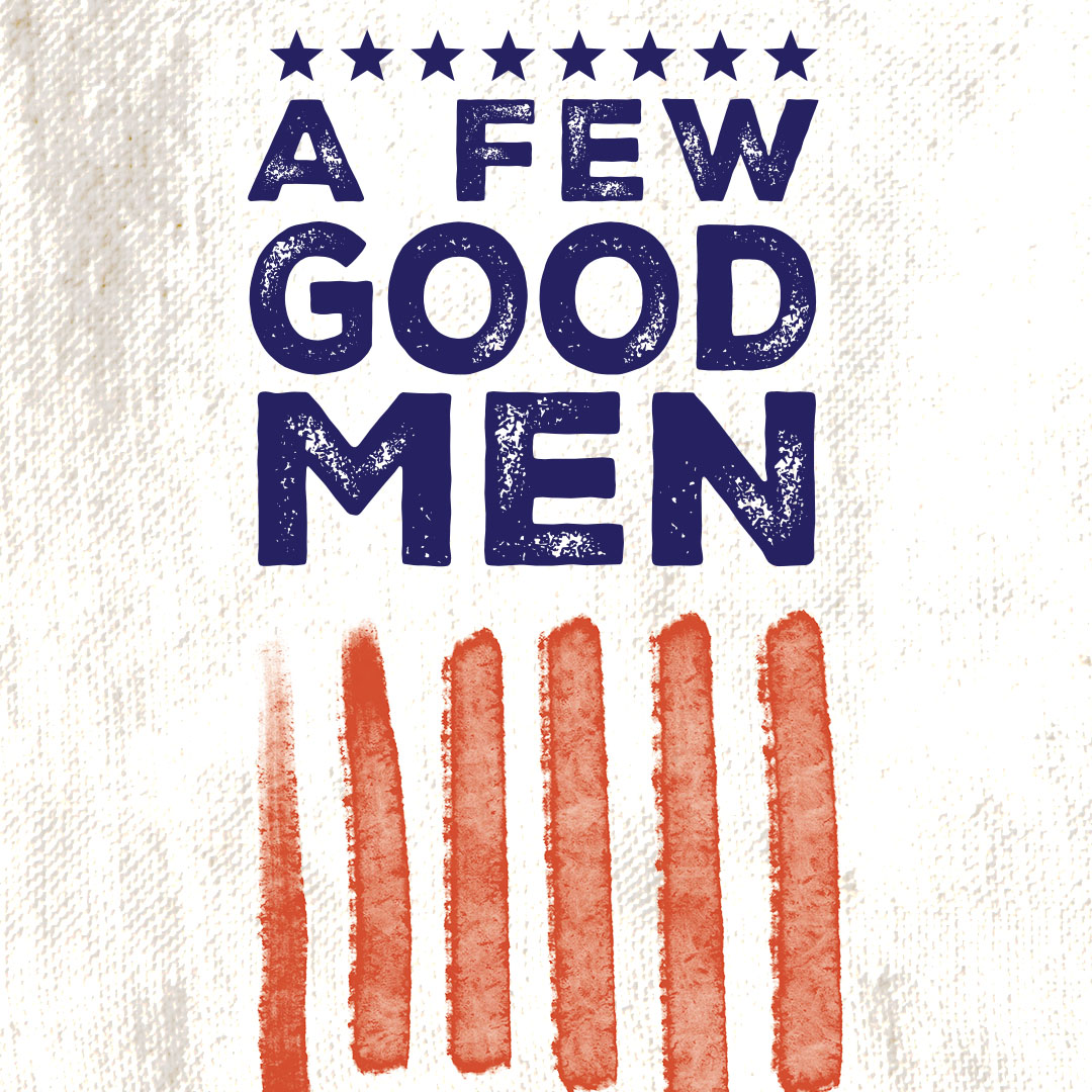 A Few Good Men - title logo with stars and stripes in painted textures