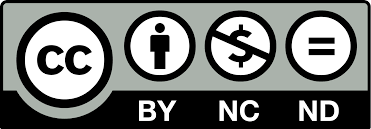 Creative Commons License - BY Attribution required, NC Non-commercial, ND No Derivatives