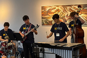 MPulse jazz students perform in a group