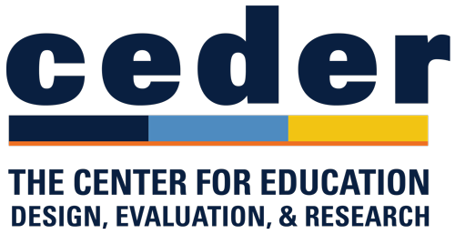 Logo for CEDER - The Center for Education Design, Evaluation, & Research