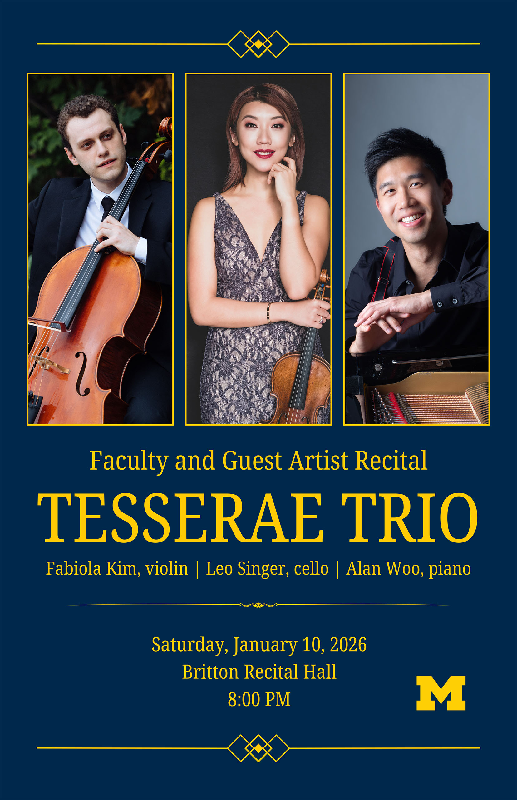 池田聡 ライブ会場限定DVD making of trio 10 January 2026 - Tesserae Trio - University of Michigan School of