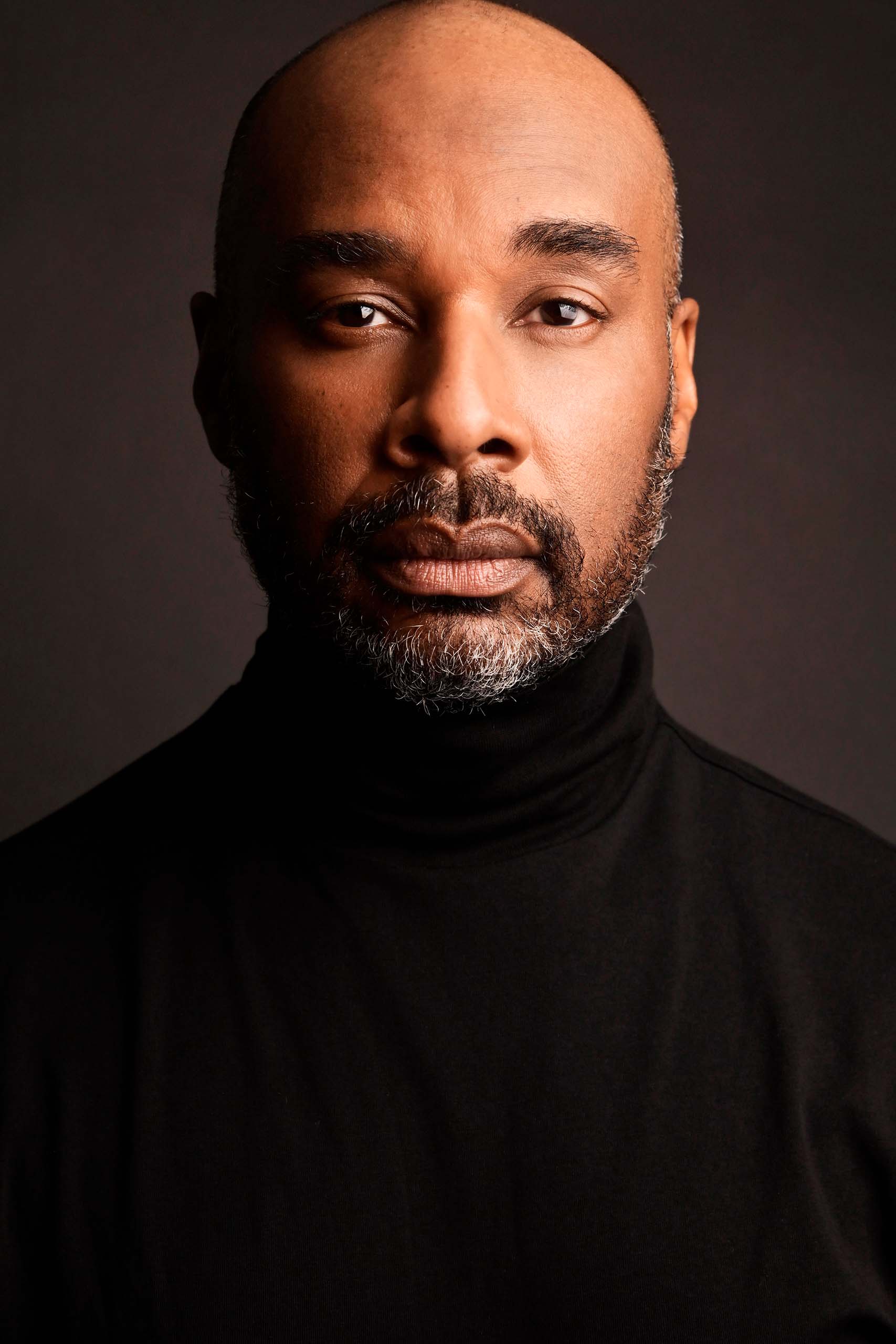 Studio portrait of Mark Broomfield