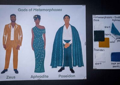 Costume sketches for Metamorphoses, designed by Kinomoto.