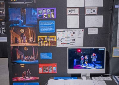 Eliza Anker’s display of lighting images, plans, and notes.