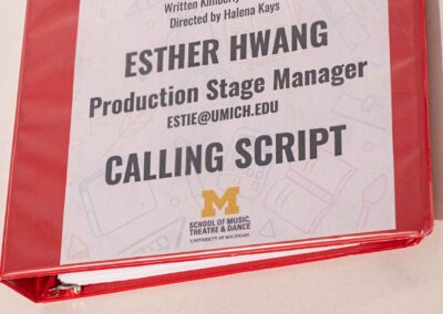 Hwang’s call script binder for John Proctor Is the Villain.
