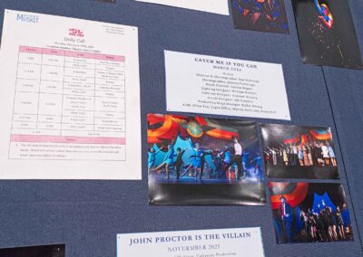 Hwang’s daily call sheet for Catch Me If You Can, accompanied by production photos.