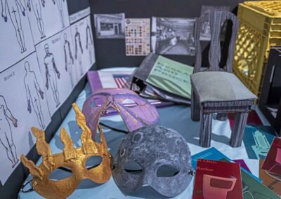 Masquerade masks created by Brookes.