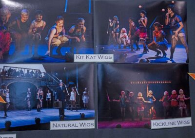 Production photos featuring Brookes’s work on Cabaret.