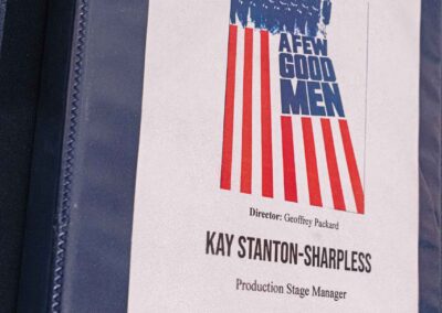 Stanton-Sharpless’s call script binder for A Few Good Men.