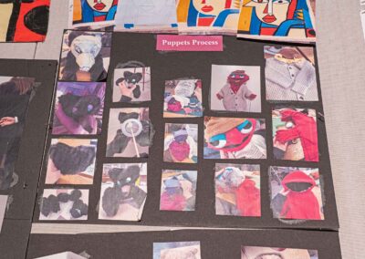 Process photos of Kutzko’s puppet creation.