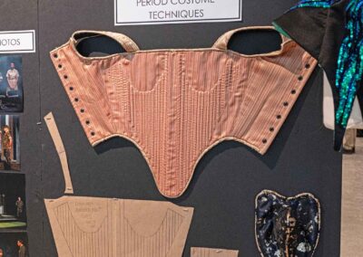 Deconstructed corset demonstrating period costume construction techniques.