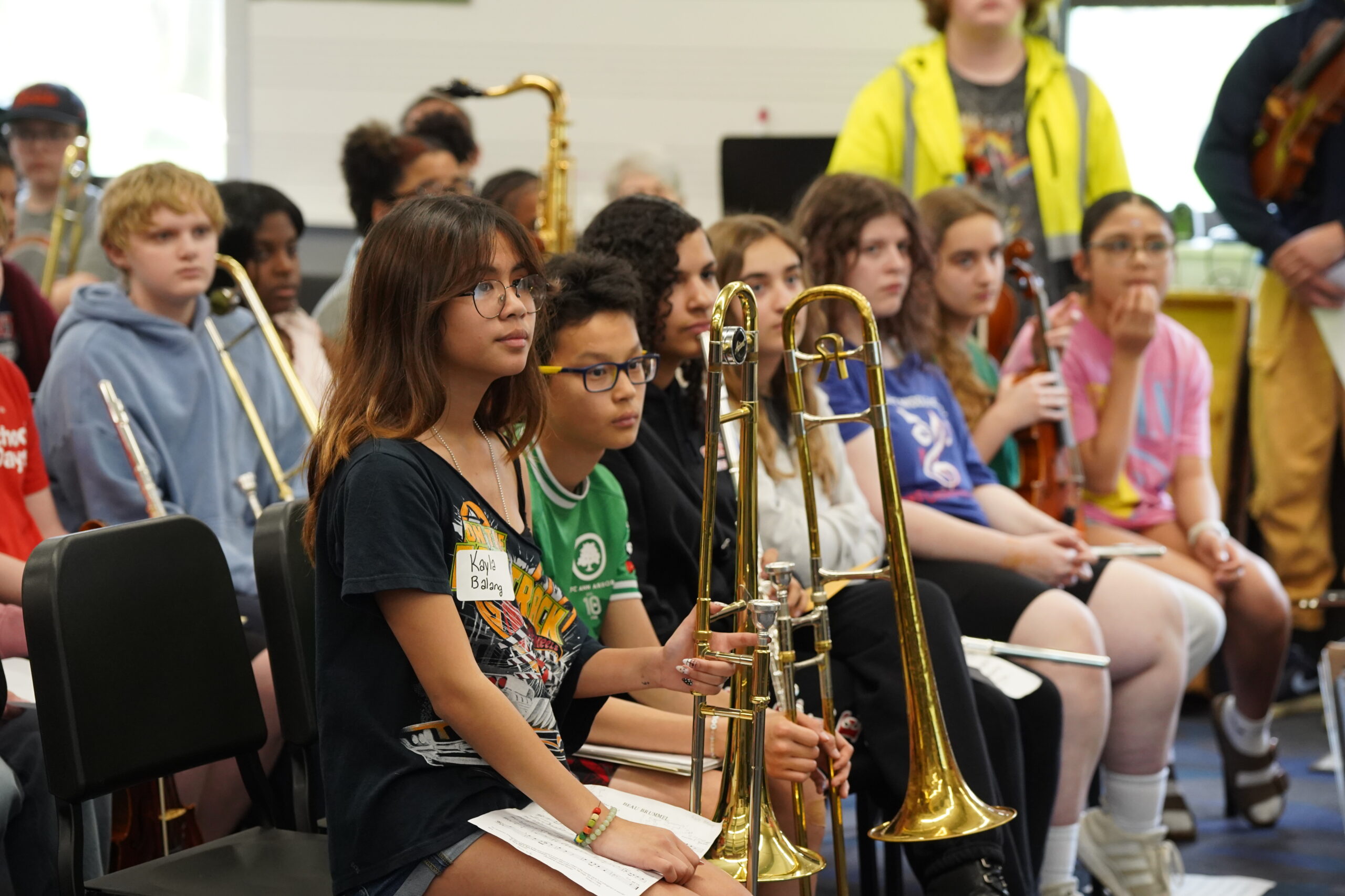 Scarlett students wait to perform at their showcase