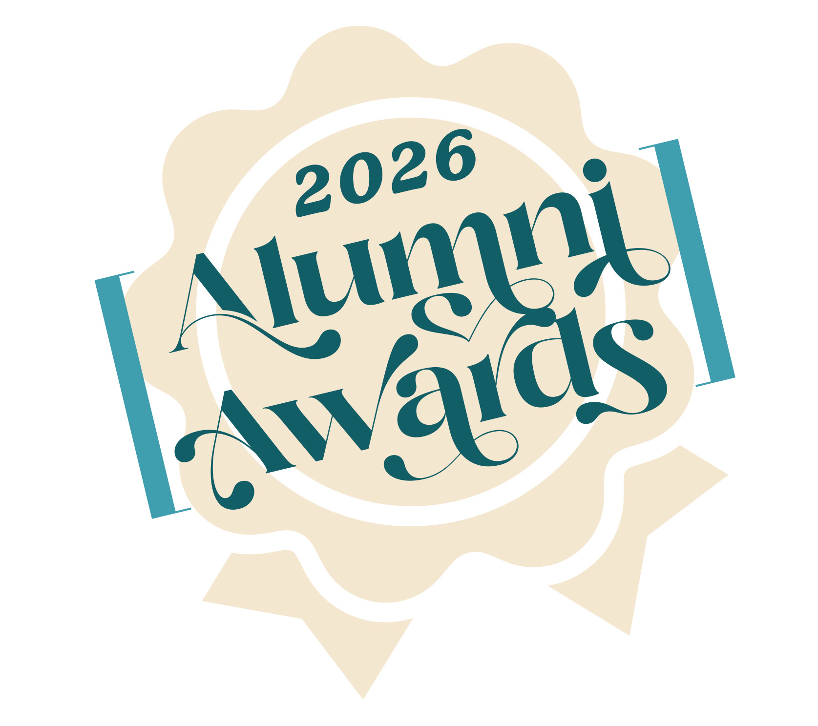 2026 Alumni Awards with ribbon graphic.