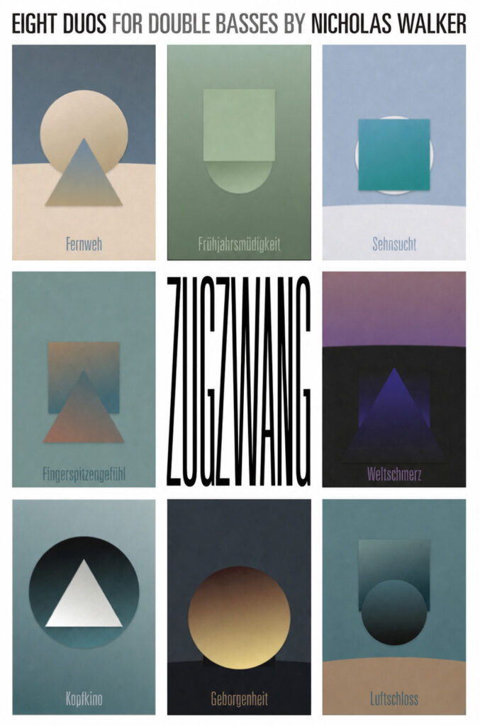 ZUGZWANG cover image with 8 abstract graphics